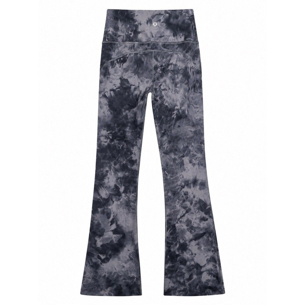 Lululemon Align Groove Pant 6 Gray Tie Dye Flare Yoga Leggings High Rise